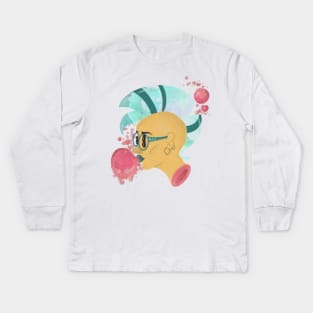 Neon bubblegum Kids Long Sleeve T-Shirt